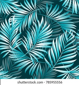 Tropical palm leaves, jungle leaves. 