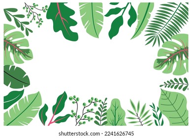 Tropical palm leaves, and jungle leaves have seamless vector floral patterns. Palm and monstera dense jungle. Ideal for textiles.
