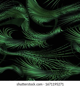 Tropical palm leaves, jungle leaf seamless vector floral pattern background