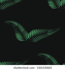 Tropical palm leaves, jungle leaves seamless floral pattern background