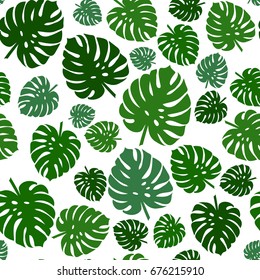 Tropical palm leaves, jungle leaves seamless vector , floral pattern background