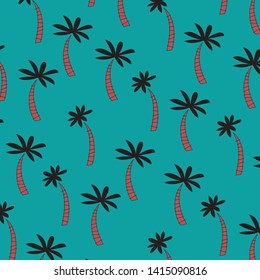 Tropical palm leaves, jungle leaves vector floral pattern background.