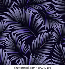 Tropical palm leaves, jungle leaves. Vector floral pattern background.