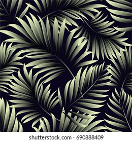 Tropical palm leaves, jungle leaves. Vector floral pattern background.