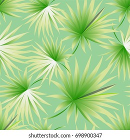 Tropical palm leaves, jungle leaves. Vector floral pattern background.
