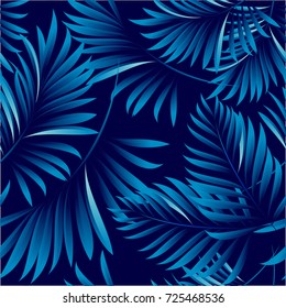 Tropical palm leaves, jungle leaves. Vector floral pattern background.