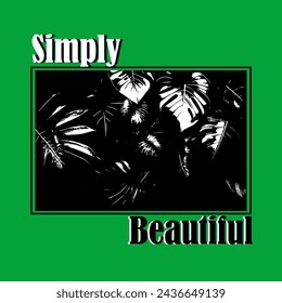 Tropical palm leaves pattern background. Green monstera tree foliage decoration design. Plant with exotic leaf closeup.