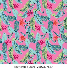 Tropical  palm leaves pattern, leaf, summer pattern 