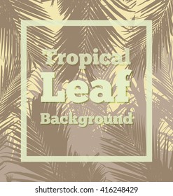 Tropical palm leaves  pattern poster