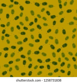 Tropical palm leaves seamless pattern. Jungle background
