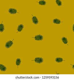 Tropical palm leaves seamless pattern. Jungle background
