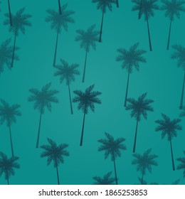 Tropical Palm Leaves Seamless Pattern Background. Vector Illustration EPS10