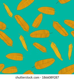 Tropical Palm Leaves Seamless Pattern Background. Vector Illustration EPS10