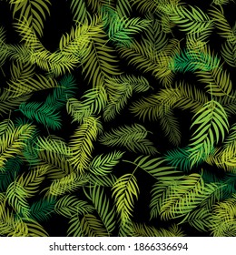 La Palma Tropical Deja El Fondo Del Patrón Sin Margen. EPS10 de ilustración vectorial