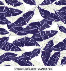 Tropical Palm leaves seamless vector pattern