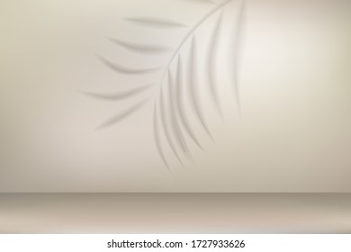 Tropische Palme hinterlässt Schatteneffekt. Transparenter Schattenüberlagseffekt. Der Aufstieg mit Overlay hinterlässt einen Schatten. Vector-Abbildung.