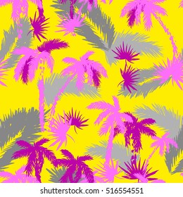 Tropical palm seamless floral background simply elements design for hawaiian shirt.