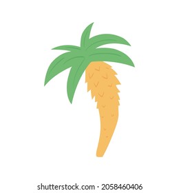 tropische Palmenflache Symbol