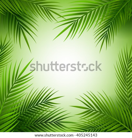 palm trees image with copy space
