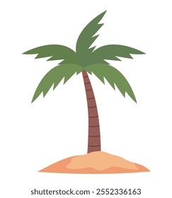 tropical palm tree icon isolated