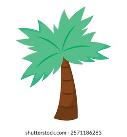 tropical palm tree icon isolated