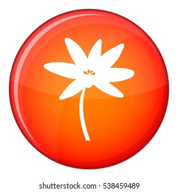 Tropical palm tree icon in red circle isolated on white background vector illustration