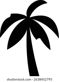 Tropical Palm Tree Icon Symbol