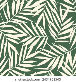 Tropical palm tree leaf pattern