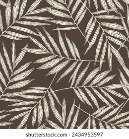 Tropical palm tree leaf pattern