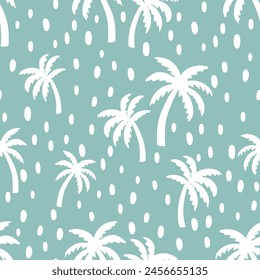 Tropical Palm Tree repeat pattern coastal pattern vector file