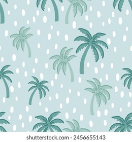 Tropical Palm Tree repeat pattern coastal pattern vector file