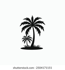 Diseño de Vector de silueta de palmera tropical