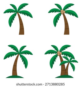  Tropical palm tree vector, palm vector, palm tree cartoon.