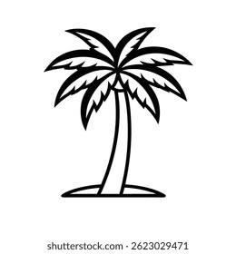 Tropical Palm Tree Vector – Exotic Nature Illustration