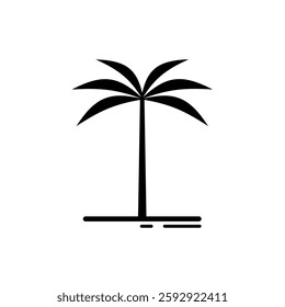  tropical palm tree - vector icon