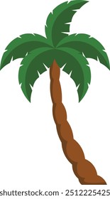 Tropical palm trees Coconut trees. Vector illustration in flat style