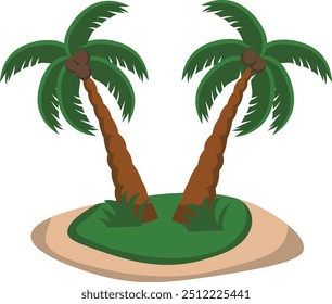 Palmeras tropicales. Ilustración vectorial en estilo plano