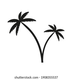 palmeras tropicales de fondo blanco