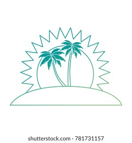 tropical palm trees scene