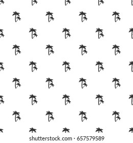 Tropical palm trees, seamless pattern, flat design template, vector illustration