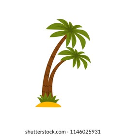 Tropical palm trees vector Illustration on a white background
