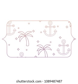 tropical palms and anchors pattern