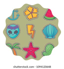 tropical palms and cactus pattern 