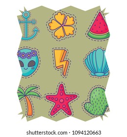 tropical palms and cactus pattern 