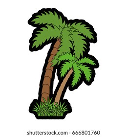 tropical palms icon