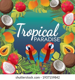 tropical paradise background design hawaii jungle