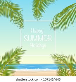 Tropical paradise background. Eps10