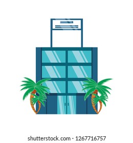 tropical paradise hotel building