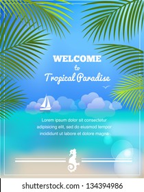 tropical paradise vector background
