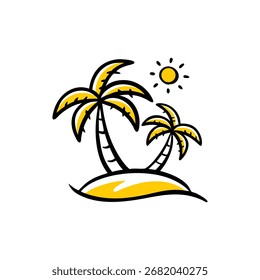 Design de ícone de vetor tropical Paradise